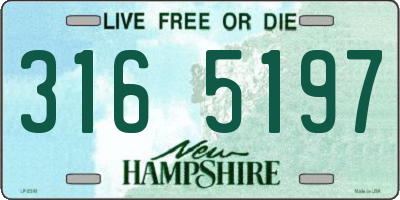 NH license plate 3165197