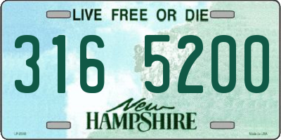 NH license plate 3165200