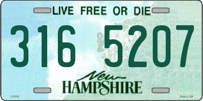 NH license plate 3165207