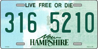 NH license plate 3165210