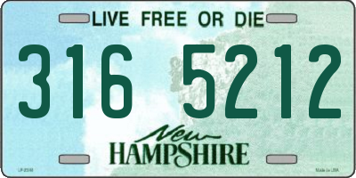 NH license plate 3165212