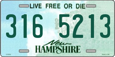 NH license plate 3165213
