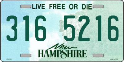NH license plate 3165216