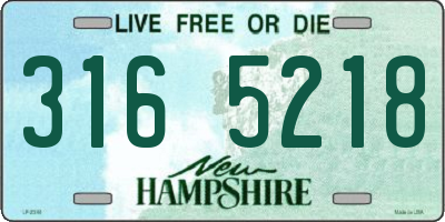 NH license plate 3165218