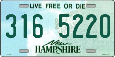 NH license plate 3165220