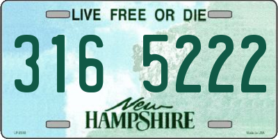 NH license plate 3165222
