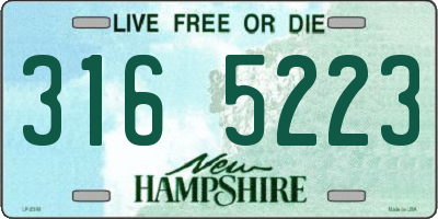 NH license plate 3165223