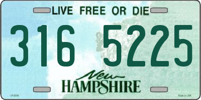 NH license plate 3165225