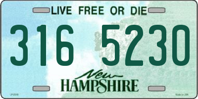NH license plate 3165230