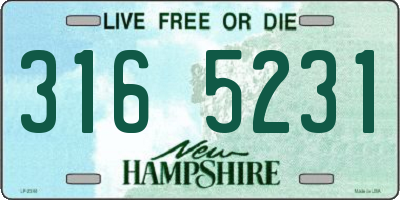 NH license plate 3165231