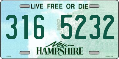 NH license plate 3165232