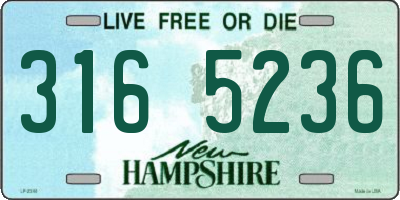 NH license plate 3165236