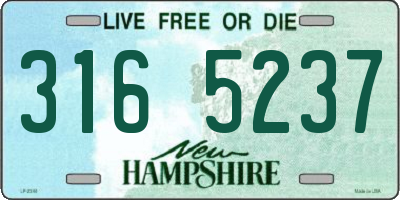 NH license plate 3165237