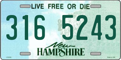 NH license plate 3165243