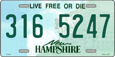 NH license plate 3165247