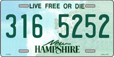 NH license plate 3165252