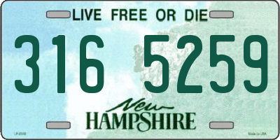 NH license plate 3165259