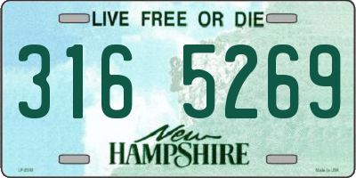 NH license plate 3165269