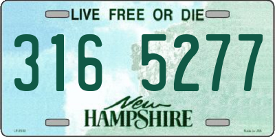 NH license plate 3165277