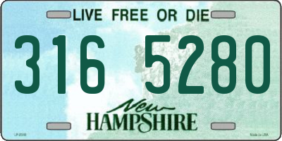 NH license plate 3165280