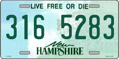 NH license plate 3165283