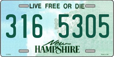 NH license plate 3165305