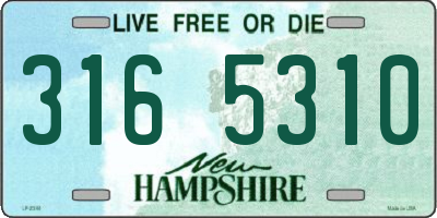 NH license plate 3165310