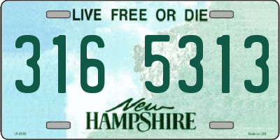 NH license plate 3165313