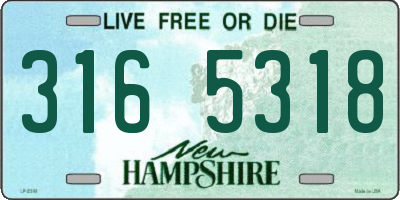NH license plate 3165318