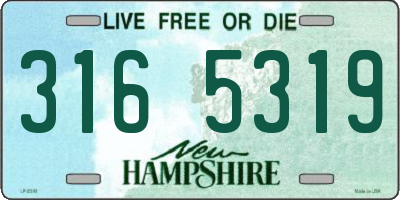 NH license plate 3165319