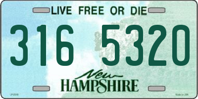 NH license plate 3165320