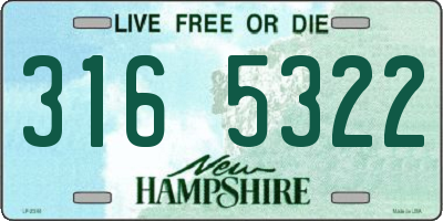NH license plate 3165322