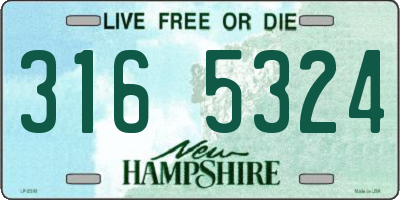NH license plate 3165324