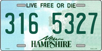 NH license plate 3165327