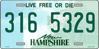 NH license plate 3165329