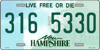 NH license plate 3165330