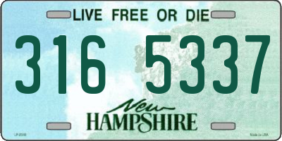 NH license plate 3165337