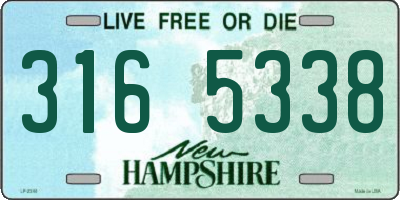 NH license plate 3165338