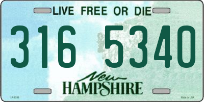 NH license plate 3165340