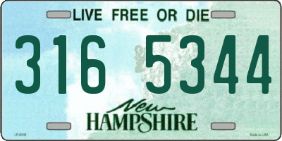 NH license plate 3165344