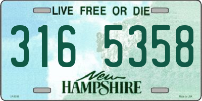 NH license plate 3165358