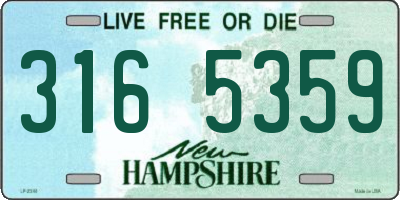 NH license plate 3165359
