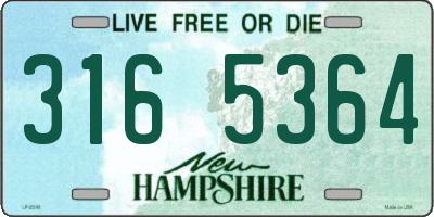 NH license plate 3165364