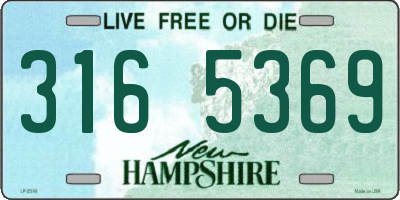 NH license plate 3165369