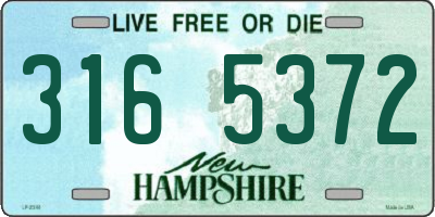NH license plate 3165372