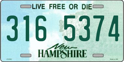 NH license plate 3165374
