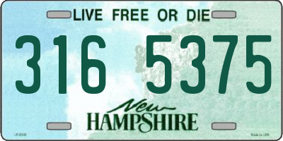 NH license plate 3165375