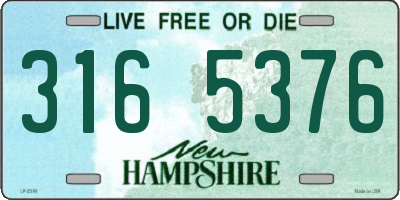 NH license plate 3165376