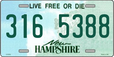 NH license plate 3165388