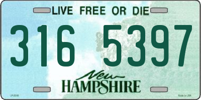 NH license plate 3165397